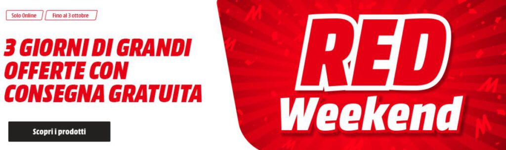 mediaworld red weekend offerte sconti smart tv smartphone