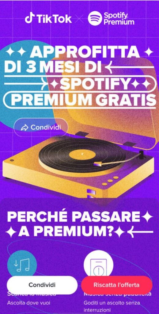 tiktok spotify premium 3 mesi gratis 3