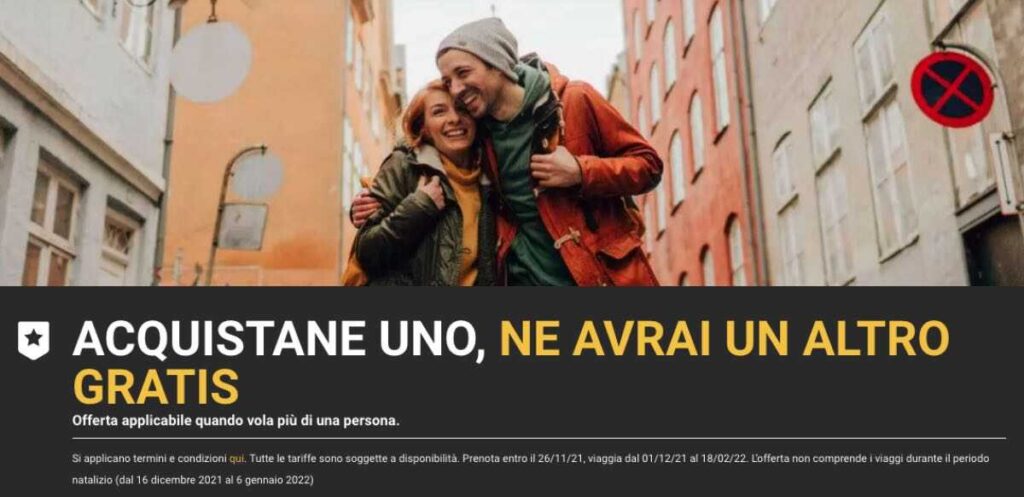 ryanair black friday 2021 offerta voli due persone al prezzo di una 2