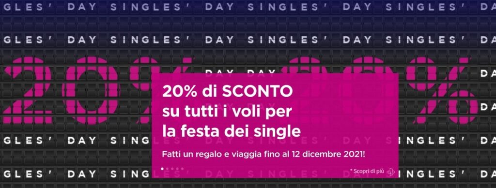 wizz air offerte voli low cost 1 euro singles day 11.11