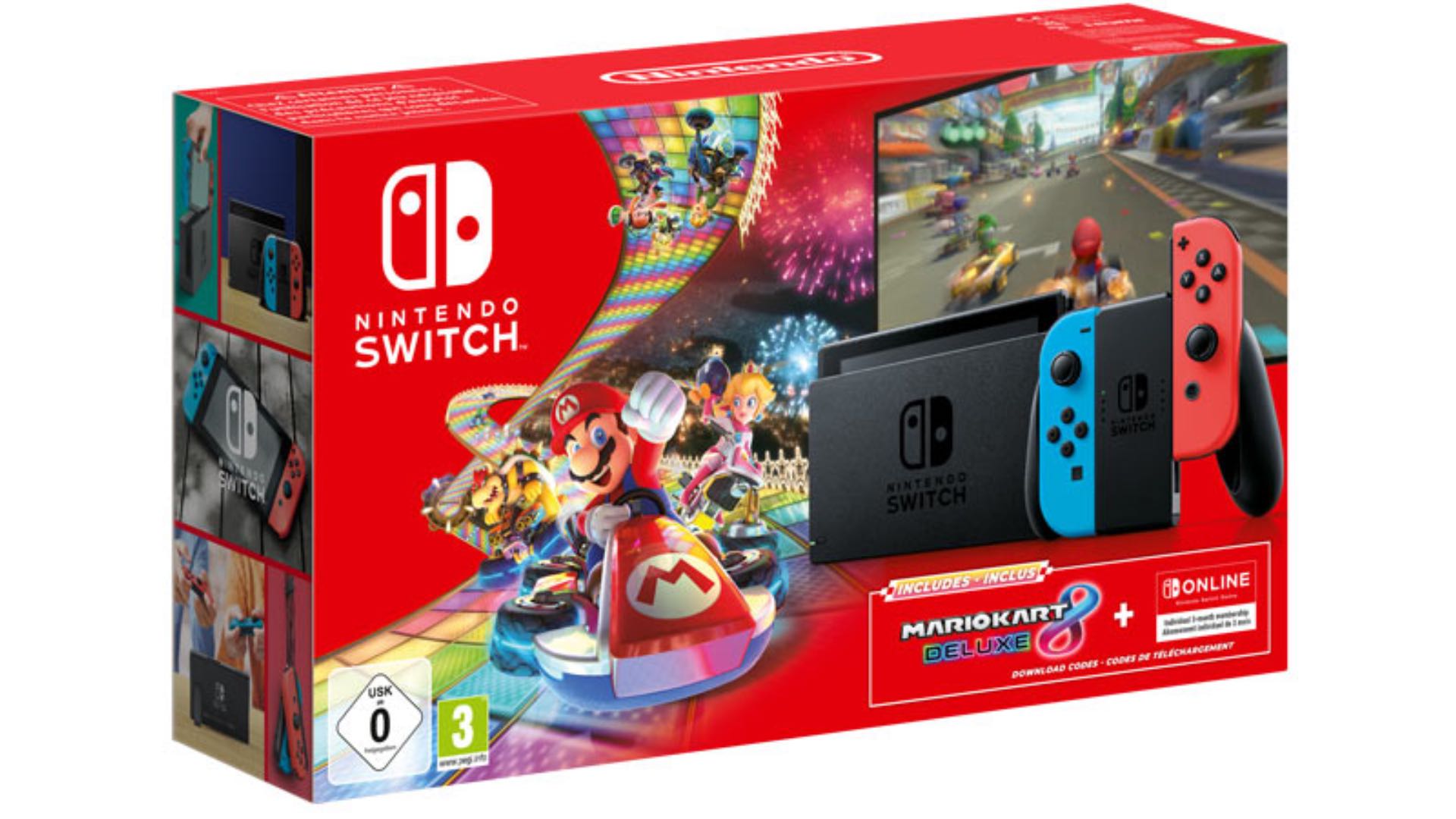 nintendo switch neon mario kart 8 deluxe offerta bundle comet