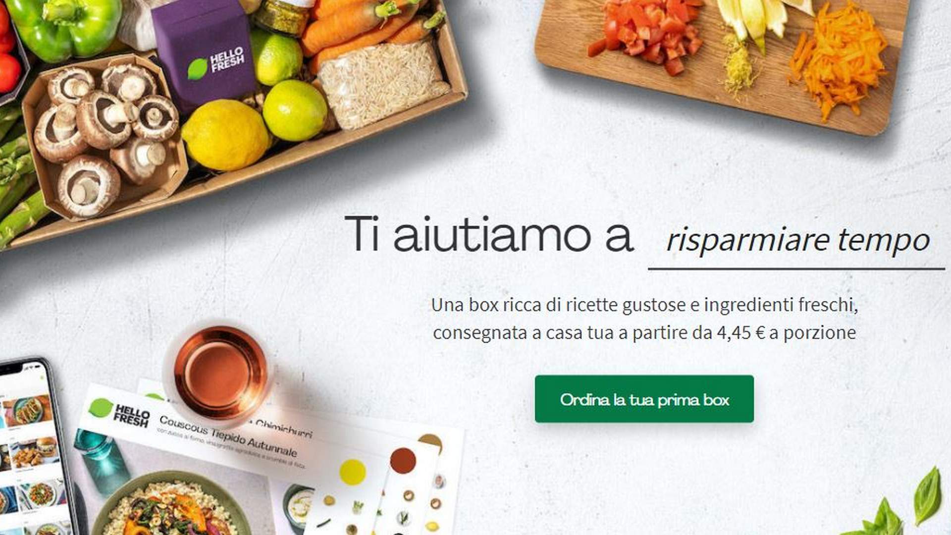 offerta hellofresh sconto spedizione gratuita box cucinare risparmiare cibo tempo