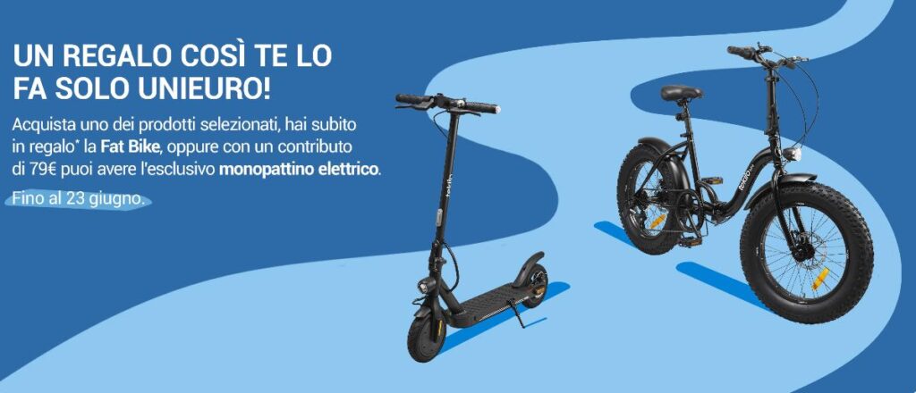 unieuro promozione come ottenere fat bike omaggio 2