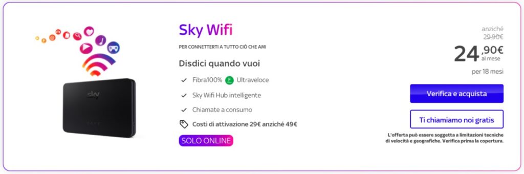 Passa a Sky Wifi